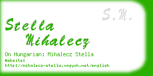 stella mihalecz business card